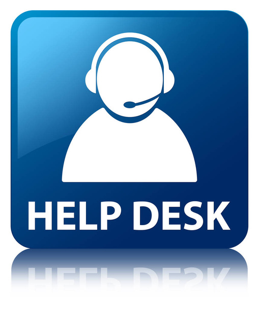 Stůl (zákaznické péče ikonu) modré čtvercové tlačítko Nápověda - Fotografie, Obrázek