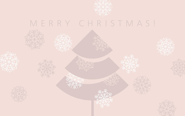 elegante color rosado pálido fondo de Navidad. estilo faminin de Navidad
 - Vector, Imagen