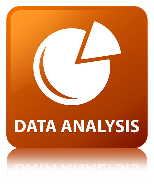 Tlačítko čtvercové dat analýza (graf ikony) hnědá - Fotografie, Obrázek