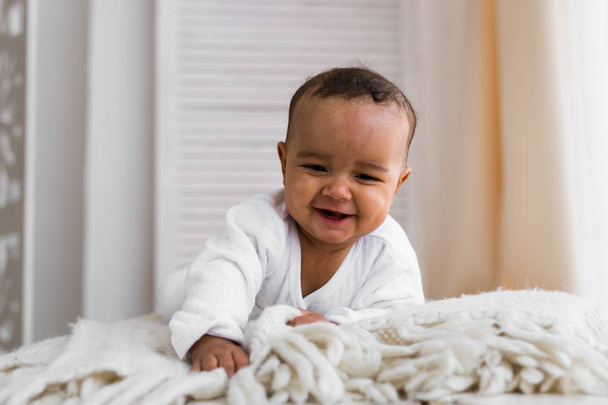 Happy Mixed Race Baby Boy - Valokuva, kuva