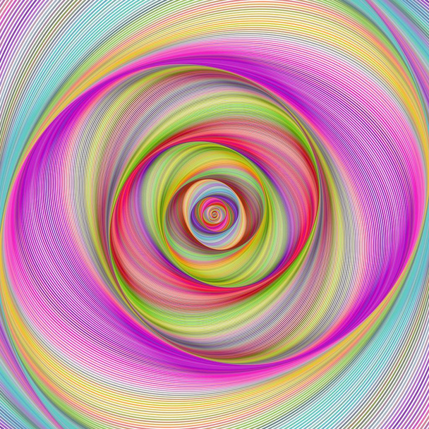 Abstracte veelkleurige hypnotische fractal achtergrond - Vector, afbeelding