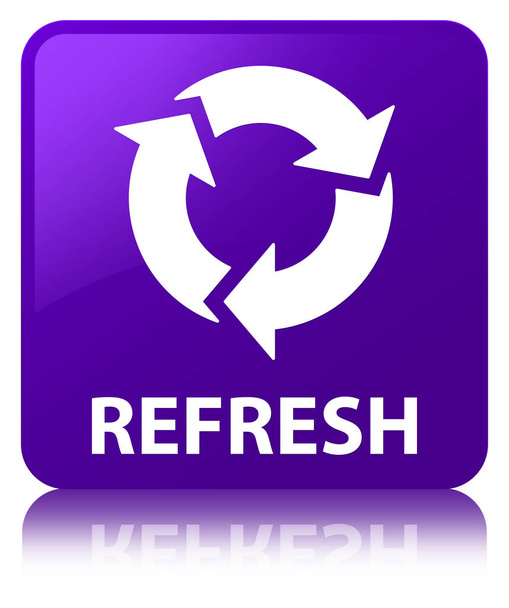Refresh purple square button - Photo, Image