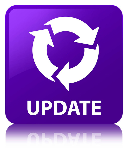 Update (refresh icon) purple square button - Photo, Image