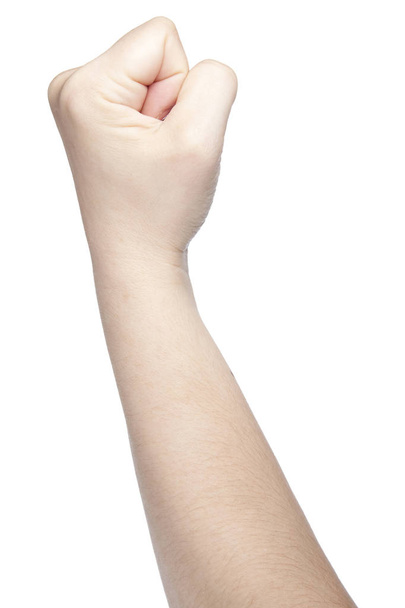 punho apertado, um símbolo de força e violência, isolado no wh
 - Foto, Imagem