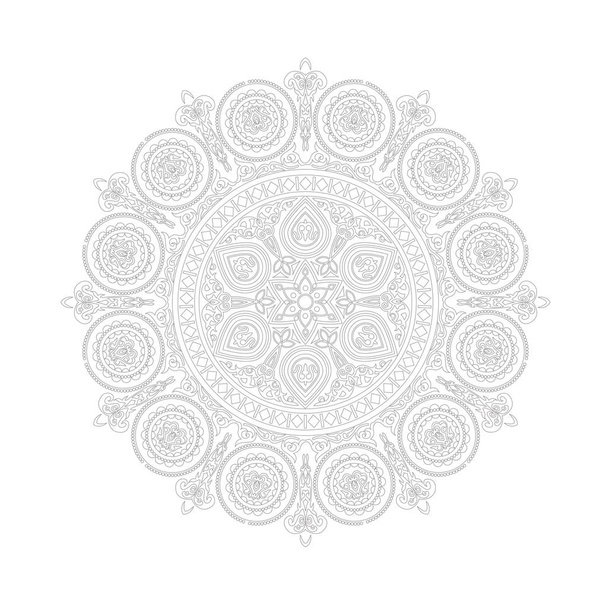 Ethnic lace mandala pattern in boho style  - Vector, Imagen