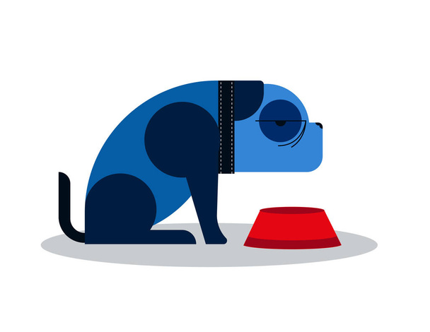 Állat, karikatúra kutya. Koncepció állati illusztráció. Vektor lapos - Vektor, kép