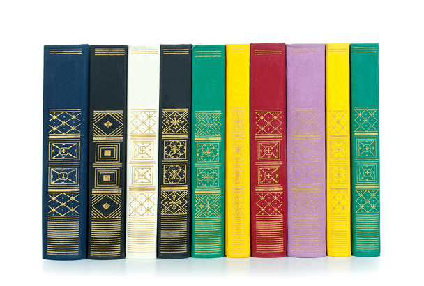 Old antique books against a white background - Photo, Image