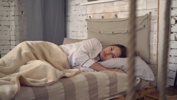 Lady enjoy dream in modern flat. - Footage, Video