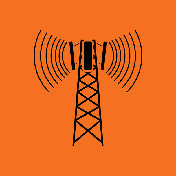 Cellular broadcasting antenna icon - Vector, Image