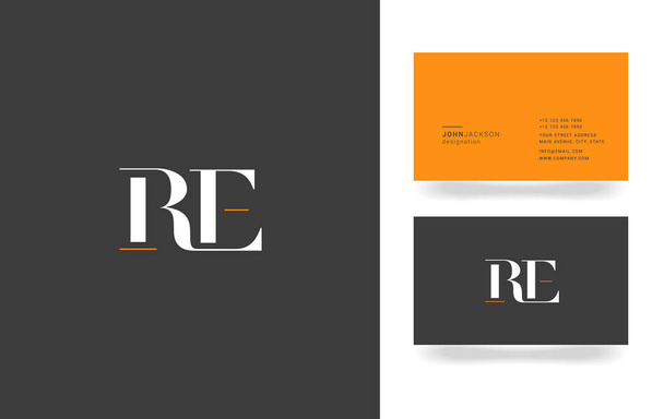 R & E Letter Logo   - Vektör, Görsel