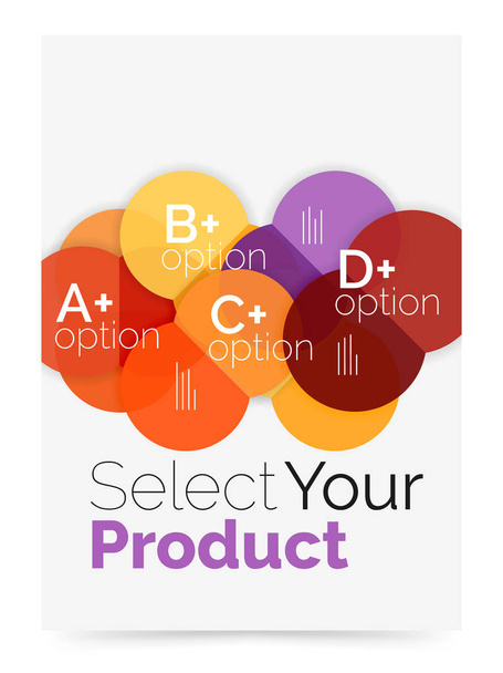 Option select infographic banner - Vector, Image