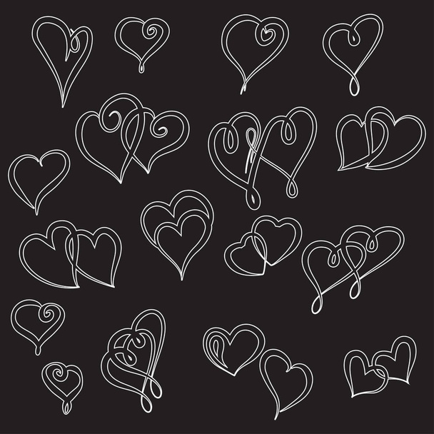 Set of valentine hearts for your design - ベクター画像