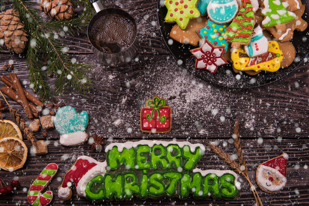 Panes de jengibre para los nuevos años y Navidad - Foto, imagen