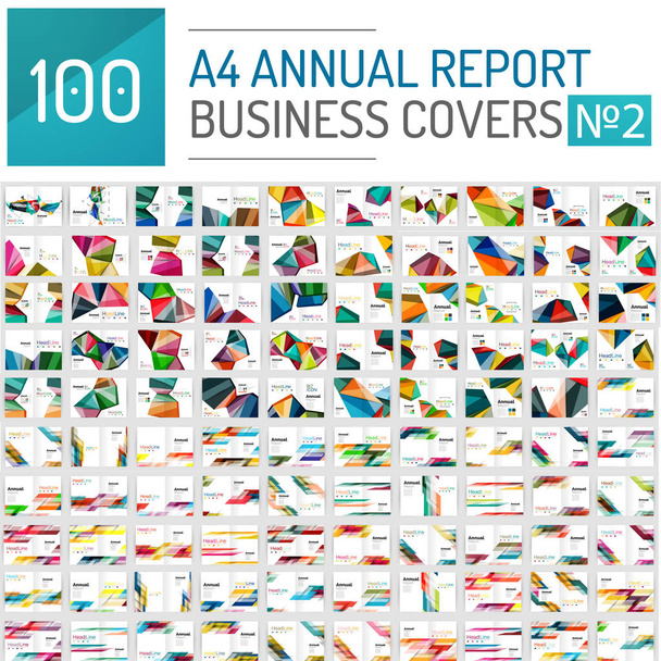 Mega raccolta di 100 modelli di relazioni annuali aziendali
 - Vettoriali, immagini