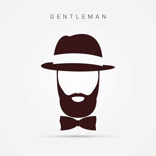 Moderní gentleman. Bokovky vousy muž. Vektor - Vektor, obrázek