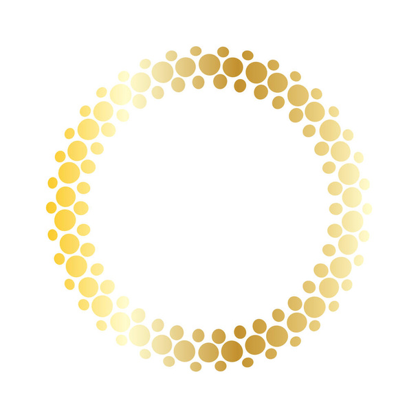 Rahmen aus goldenen Punkten - Vektor, Bild