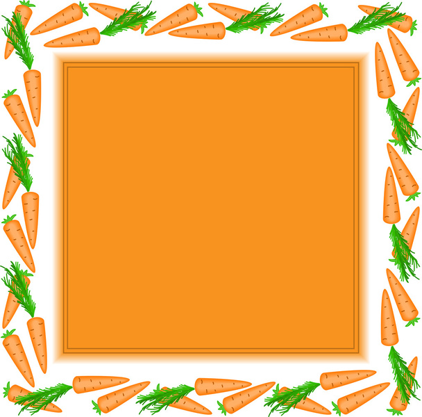 Marco naranja de zanahorias
 - Vector, Imagen