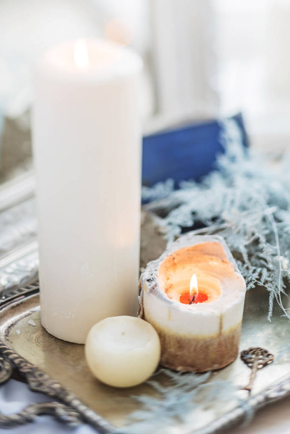 Christmas decorative candles - Foto, Bild