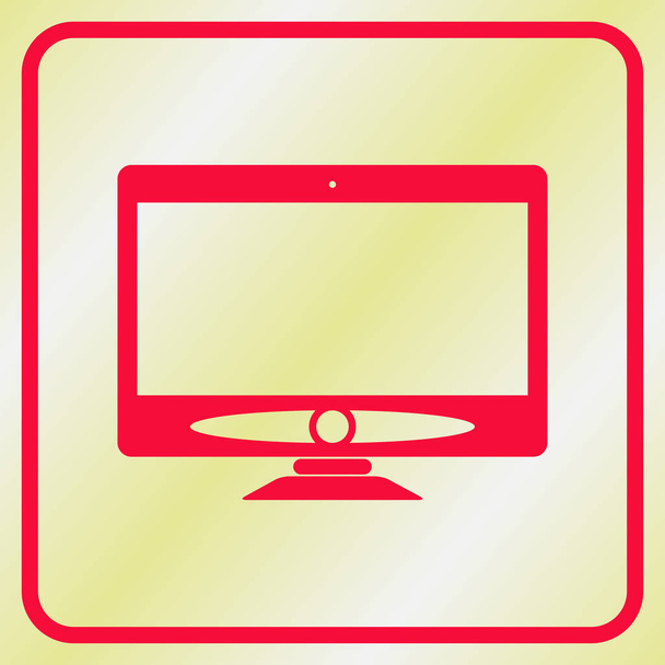Monitor icon. Screen icon. web design style - Vector, Image