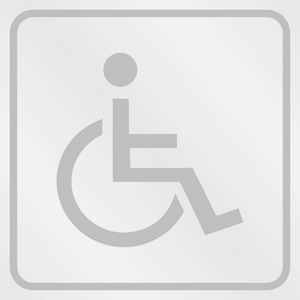 Vector Ícone inválido. Sinal de deficiência. Ilustração humana em cadeira de rodas
 - Vetor, Imagem