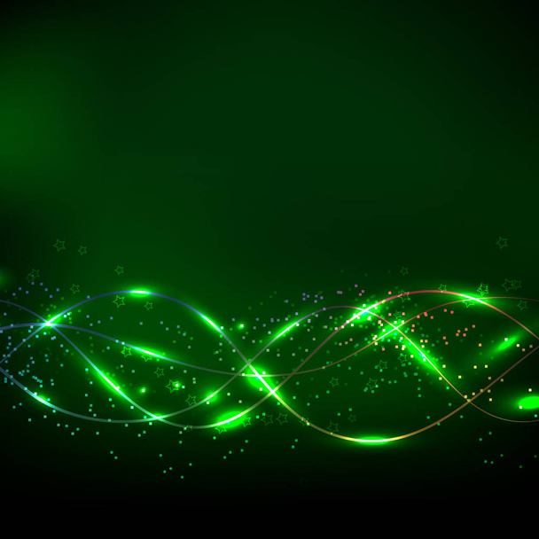 Fundo de ondas abstrato. Ilustração em cores verdes
. - Foto, Imagem