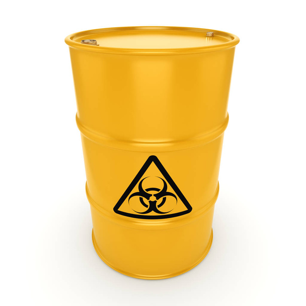 3D rendering biohazard barrel - Photo, Image