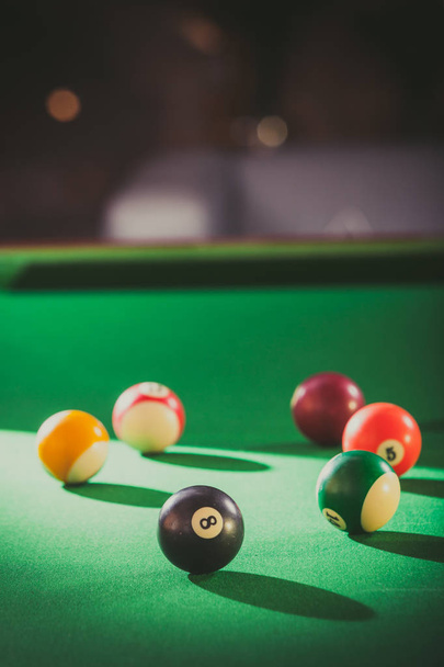 Snooker ball on billiard table - Foto, imagen