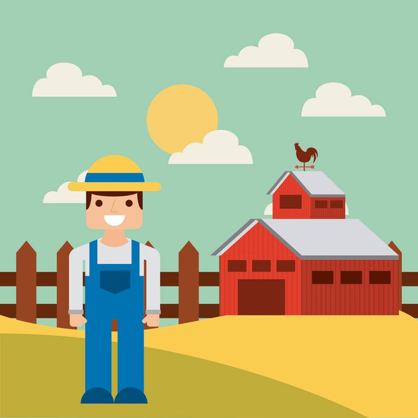çiftlik ve tarım tasarım - Vektör, Görsel