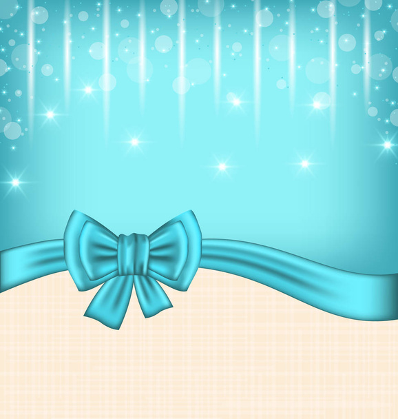 Glow celebration card with gift bow - Φωτογραφία, εικόνα