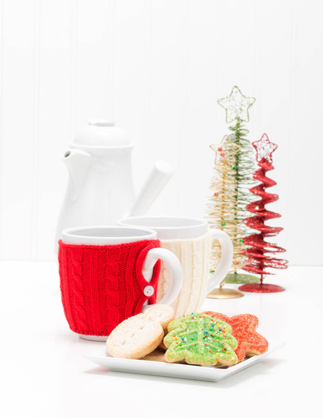 Noel kurabiye ve kahve portre - Fotoğraf, Görsel