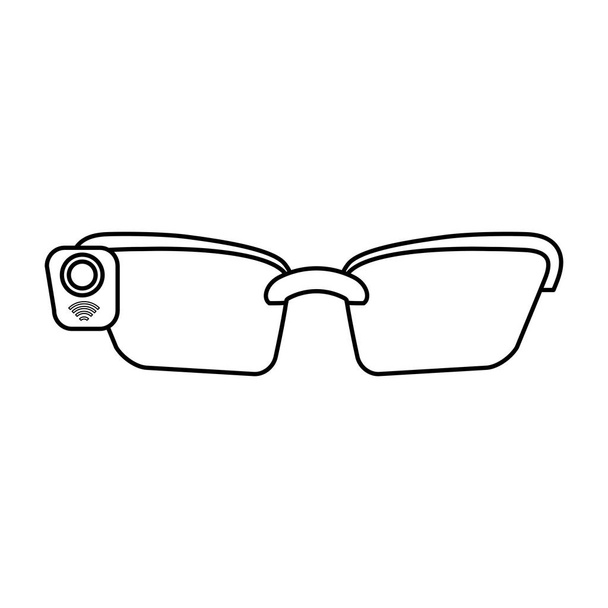 τεχνολογία έξυπνα γυαλιά - Διάνυσμα, εικόνα