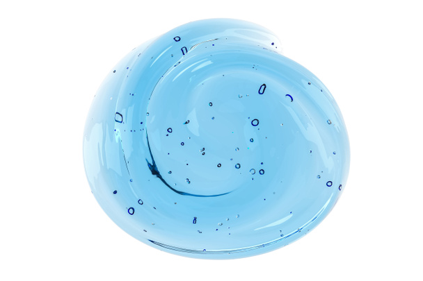 blue cosmetic gel isolated on white - Photo, Image