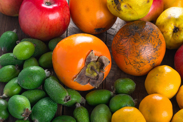 Exotic fruits background - Foto, Imagem