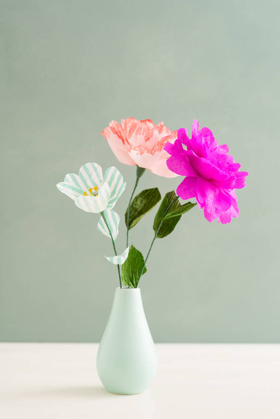 Handmade paper flowers - Photo, Image