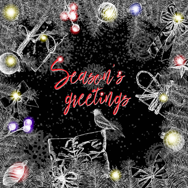 Winter holidays greeting card - Fotó, kép
