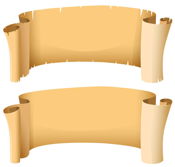 Средневековые баннеры в двух исполнениях
 - Вектор,изображение