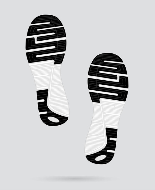 footprints of classic sneakers - Vektor, obrázek