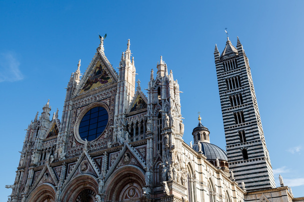 Gyönyörű Santa Maria székesegyház Siena, Toscana, Olaszország - Fotó, kép