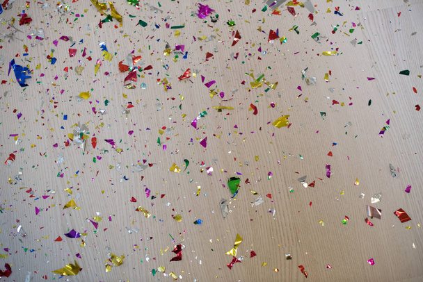 confetti background after new year pary concept - Photo, Image
