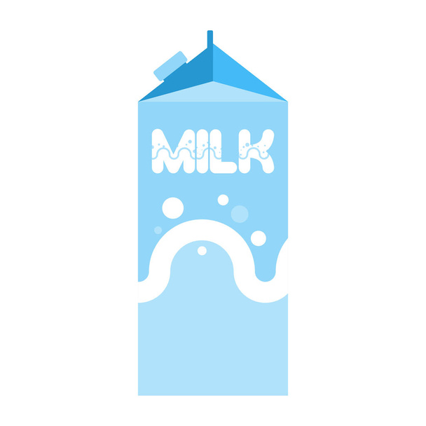 Milk package isolated. Cardboard box for drink - Вектор, зображення