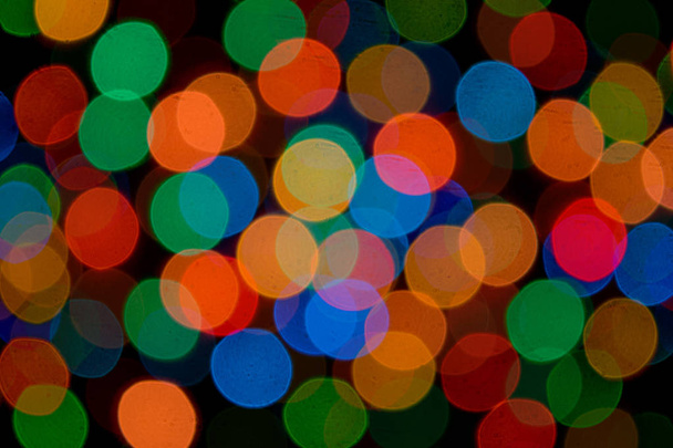 Αφηρημένη φώτα γιρλάντα θολή. Φόντο για Χριστούγεννα και νέο έτος - Φωτογραφία, εικόνα