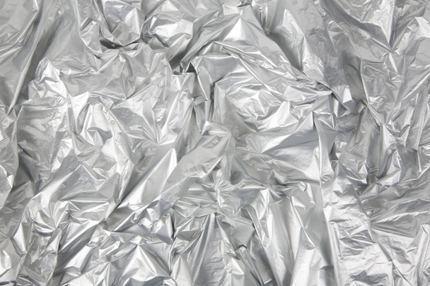 Crushed silver foil - Photo, image