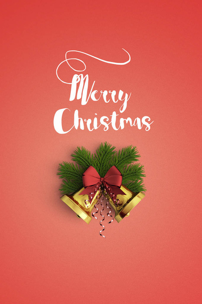  Merry christmas and gift boxes on color background - Foto, immagini