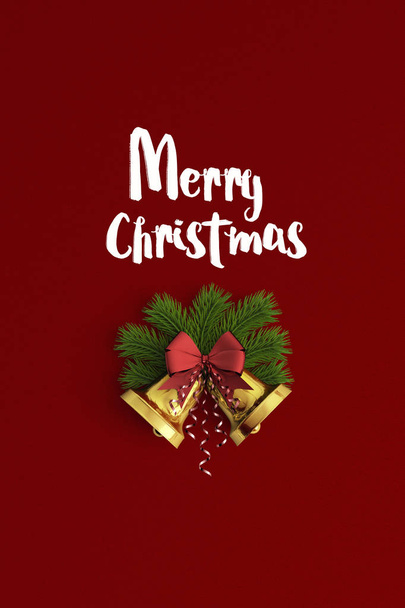 Merry christmas and gift boxes on color background - Foto, Imagem