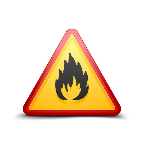 Flammable danger sign - Vector, Image