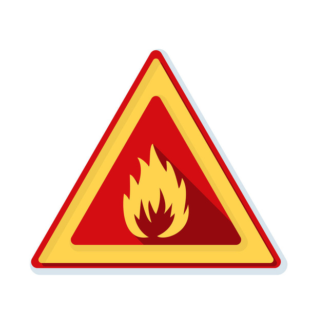 Огнеопасный знак
 - Вектор,изображение