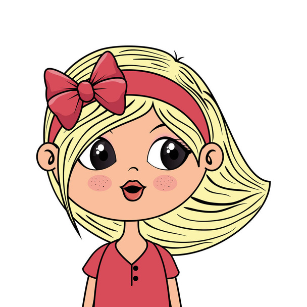 милий персонаж маленької дівчинки
 - Вектор, зображення