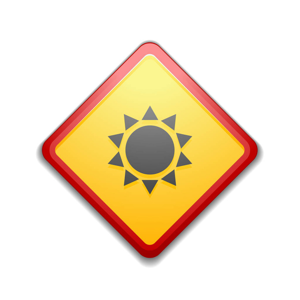 Güneş tehlike işareti - Vektör, Görsel