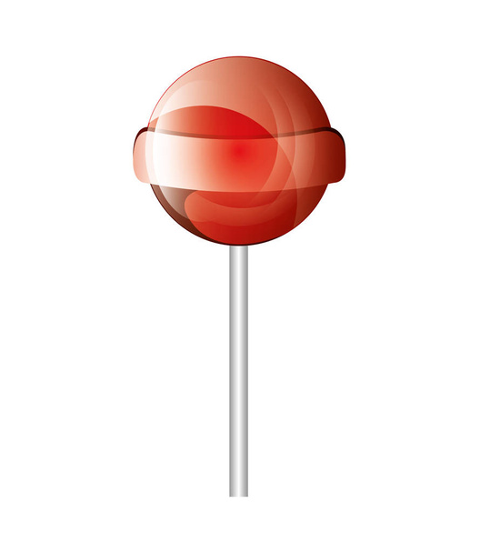 Lollipop snoep zoete geïsoleerd pictogram - Vector, afbeelding