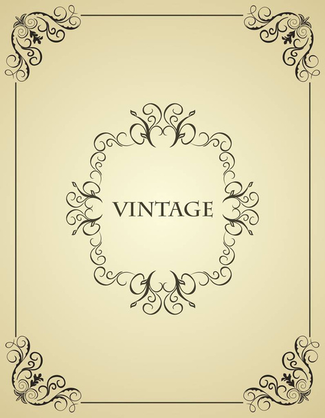 Illustration vintage background card for design - Foto, Imagen